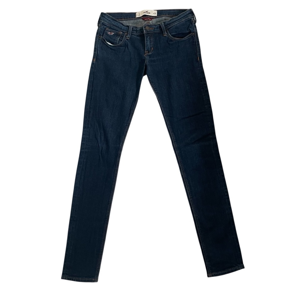 Hollister So Cal Stretch Solid Blue Dark Wash High Rise Jegging Denim Jeans